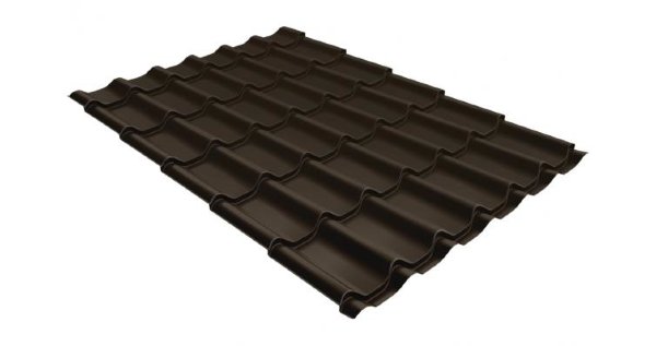 Металлочерепица классик 0,5 Satin RR 32 темно-коричневый купить в Новой Ладоге