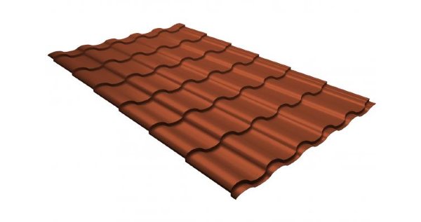 Металлочерепица кредо GL 0,5 GreenСoat Pural RR 750 кирпично-красный (RAL 8004 терракота) купить в Новой Ладоге