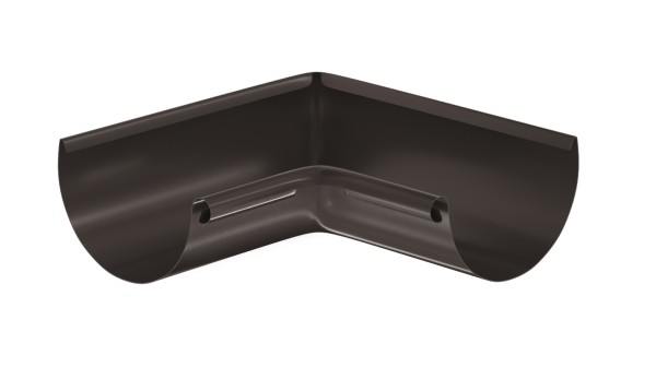 Водосток Aquasistem, система 125x90 - Угол желоба, внутренний 90° RR 32 Тёмно-Коричневый купить в Новой Ладоге