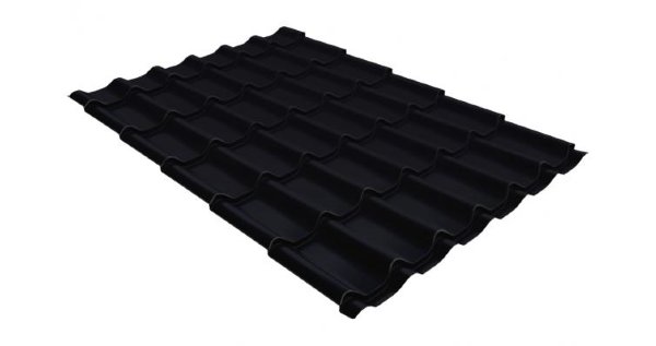 Металлочерепица классик GL 0,5 Velur20 RAL 9005 черный купить в Новой Ладоге