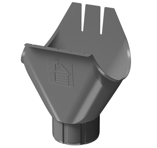Воронка желоба D125 Döcke STAL PREMIUM Графит, (RAL 7024) купить в Новой Ладоге