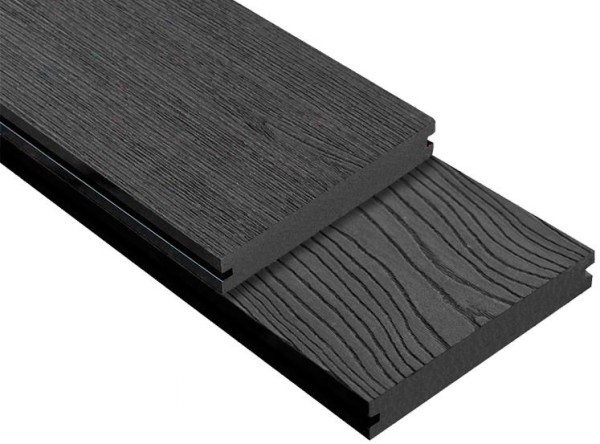Террасная доска ДПК Outdoor 3D полнотелая STORM/OCEAN BLACK черная купить в Новой Ладоге