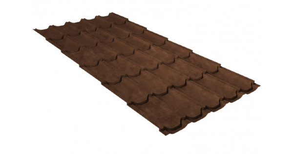 Металлочерепица квинта плюс GL 0,5 Safari Twincolor Brown купить в Новой Ладоге