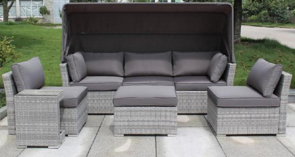 Диван-Трансформер AFINA плетеный из иск. ротанга AFM-320G Grey купить в Новой Ладоге
