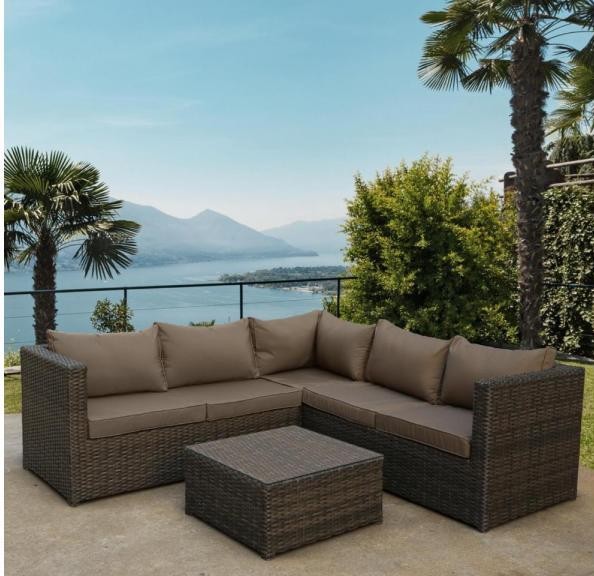 Комплект мебели AFINA плетеной из иск. ротанга YR825A Brown/Beige купить в Новой Ладоге