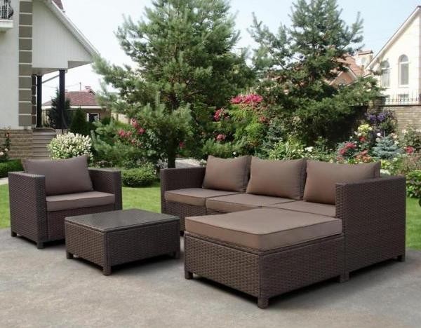 Комплект мебели AFINA плетеной из иск. ротанга YR821A Brown/Beige купить в Новой Ладоге