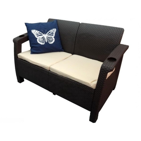 Двухместный диван Yalta Sofa Seаt венге купить в Новой Ладоге