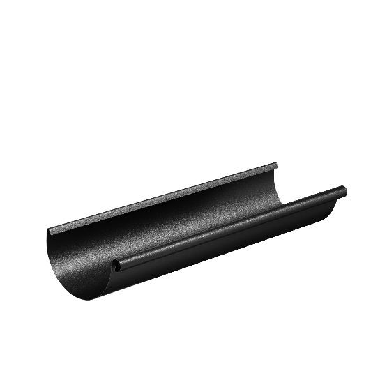 Водосток Aquasistem, система 125x90 - Водосточный желоб 3.00м RAL 9005 Чёрный купить в Новой Ладоге