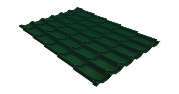 Металлочерепица классик GL 0,5 Velur20 RAL 6005 зеленый мох купить в Новой Ладоге