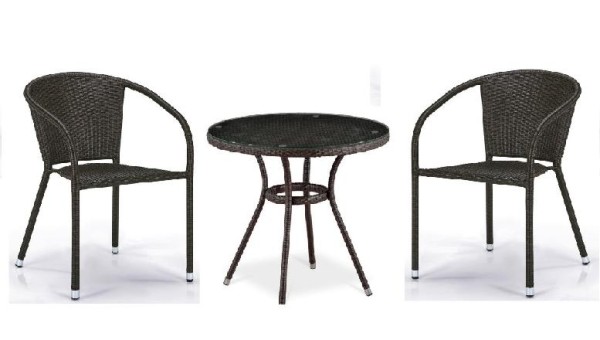 Комплект плетеной мебели AFINA из иск. ротанга Асоль-7 T282ANT/Y137C-W53 Brown 2Pcs купить в Новой Ладоге