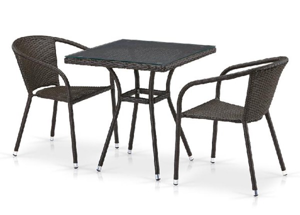 Комплект плетеной мебели AFINA из иск. ротанга T282BNT/Y137C-W53 Brown 2Pcs купить в Новой Ладоге