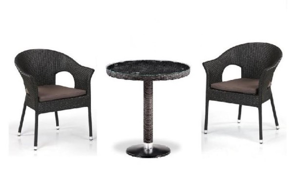 Комплект плетеной мебели AFINA из иск. ротанга T601/Y79A-W53 Brown 2Pcs купить в Новой Ладоге