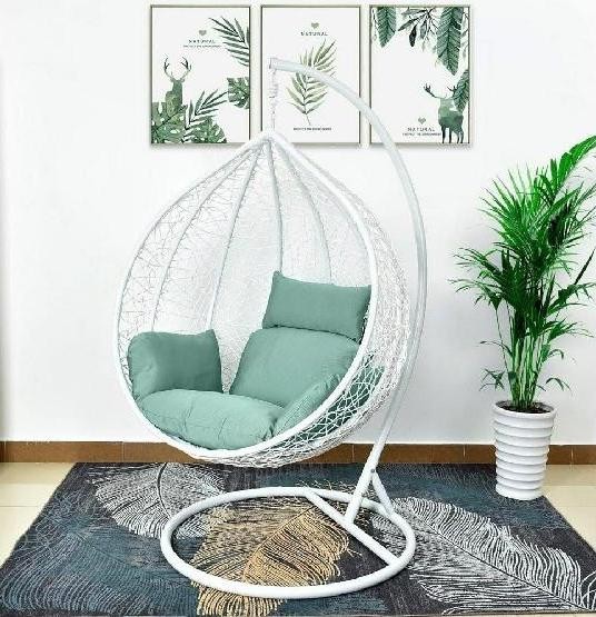 Кресло Подвесное из искусственного ротанга AFM-168A-XL White/Green купить в Новой Ладоге