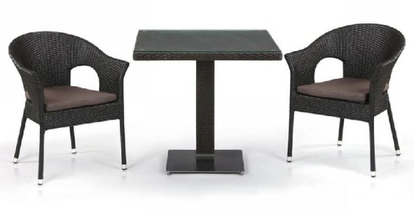 Комплект плетеной мебели AFINA из иск. ротанга T605SWT/Y79A-W53 Brown 2Pcs купить в Новой Ладоге