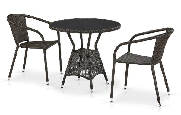 Комплект плетеной мебели AFINA из иск. ротанга T707ANS/Y137C-W53 Brown 2Pcs купить в Новой Ладоге
