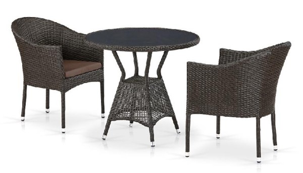 Комплект плетеной мебели AFINA из иск. ротанга T707ANS/Y350-W53 Brown 2Pcs купить в Новой Ладоге