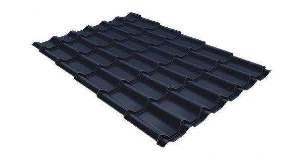 Металлочерепица классик 0,5 Satin RAL 7024 мокрый асфальт купить в Новой Ладоге