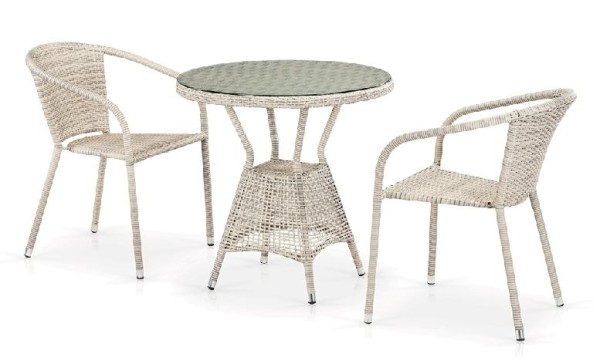 Комплект плетеной мебели AFINA из иск. ротанга T705ANT/Y137C-W85 Latte 2Pcs купить в Новой Ладоге