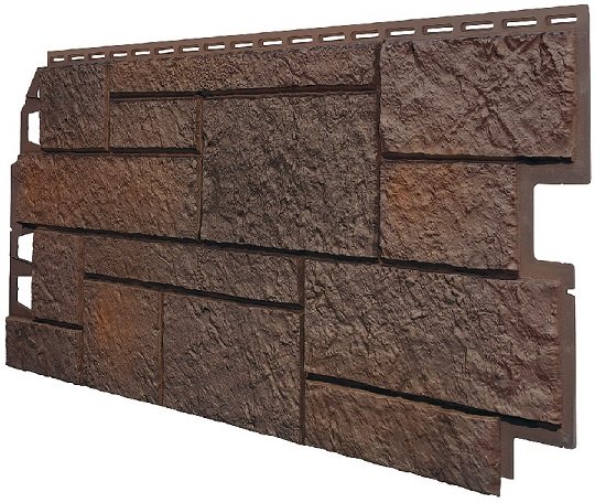 Фасадная панель VOX Sandstone (Сандстоун) темно коричневый купить в Новой Ладоге