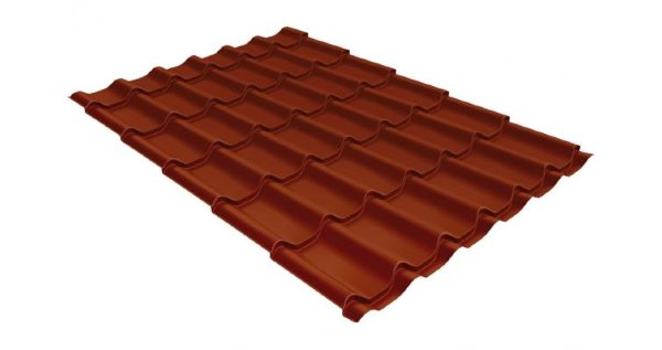 Металлочерепица классик 0,5 Satin RAL 8004 терракота купить в Новой Ладоге