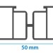Лага алюминиевая KRONEX 50x25x3000 мм несущая купить в Новой Ладоге