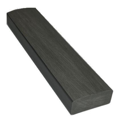 Лавочный брус Ecodecking Некст полнотелый брашированный 70х35 графит купить в Новой Ладоге