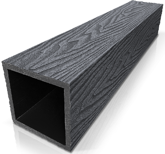 Столб ДПК 3D GardenParkett фактура дерева Графит купить в Новой Ладоге