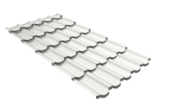 Металлочерепица квинта плюс с 3D резом 0,5 Satin RAL 9003 сигнальный белый купить в Новой Ладоге