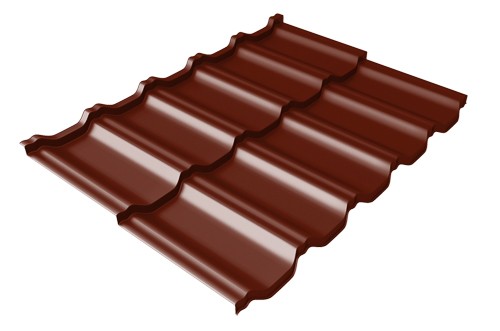 Металлочерепица модульная Квинта Uno Grand Line c 3D резом 0,5 Satin RAL 3005 красное вино купить в Новой Ладоге