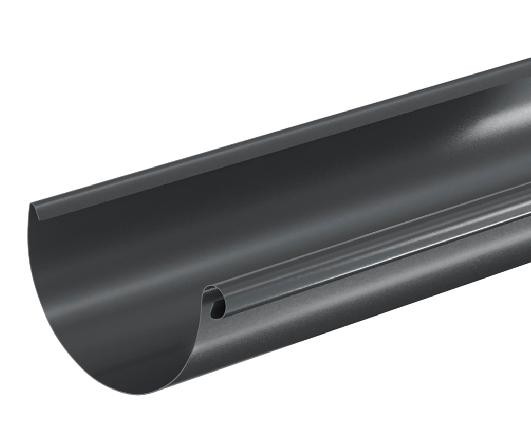 Водосток Aquasistem, система 150/100 - Водосточный желоб 3.00м RAL 7024 Тёмно-серый купить в Новой Ладоге
