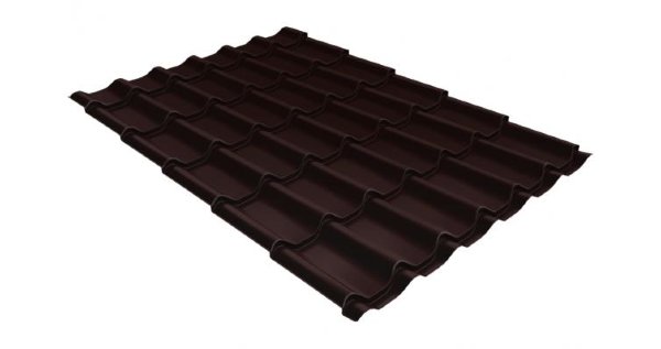Металлочерепица классик 0,5 Satin RAL 8017 шоколад купить в Новой Ладоге