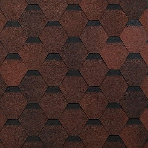 Гибкая черепица Shinglas, коллекция Оптима – Красный купить в Новой Ладоге