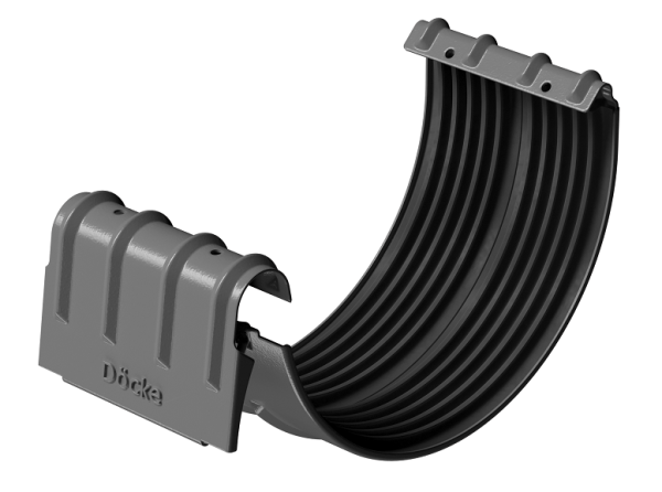 Соединитель желобов D125 Döcke STAL PREMIUM Графит, (RAL 7024) купить в Новой Ладоге