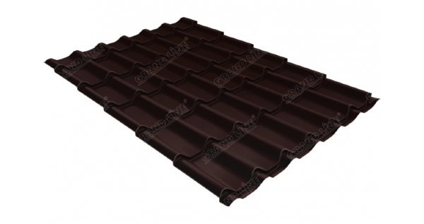 Металлочерепица классик GL 0,5 Quarzit RAL 8017 шоколад Metallic купить в Новой Ладоге