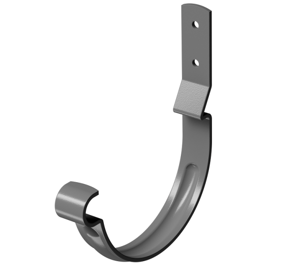 Карнизный крюк короткий (гнутый) D125 Döcke STAL PREMIUM Графит, (RAL 7024) купить в Новой Ладоге